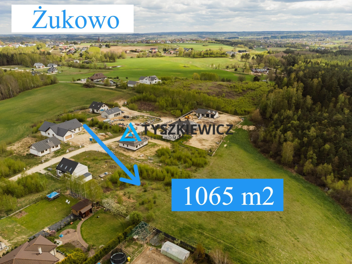 Działka budowlana w Żukowie WZ 1065m2 media Żukowo