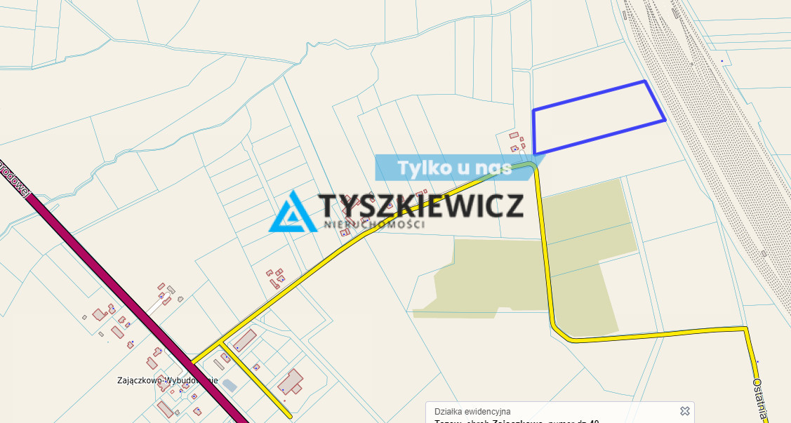 Działka przemysłowa produkcyjna składowa bocznica Zajączkowo 
